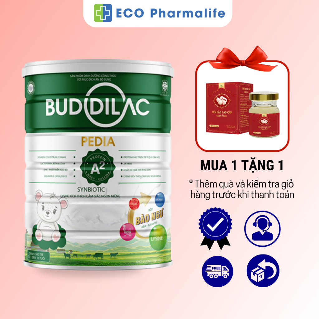 Sữa Bột Buddilac Pedia Lon 900g - Giúp Bé Ăn Ngon, Tăng Cân, Phát Triển Toàn Diện