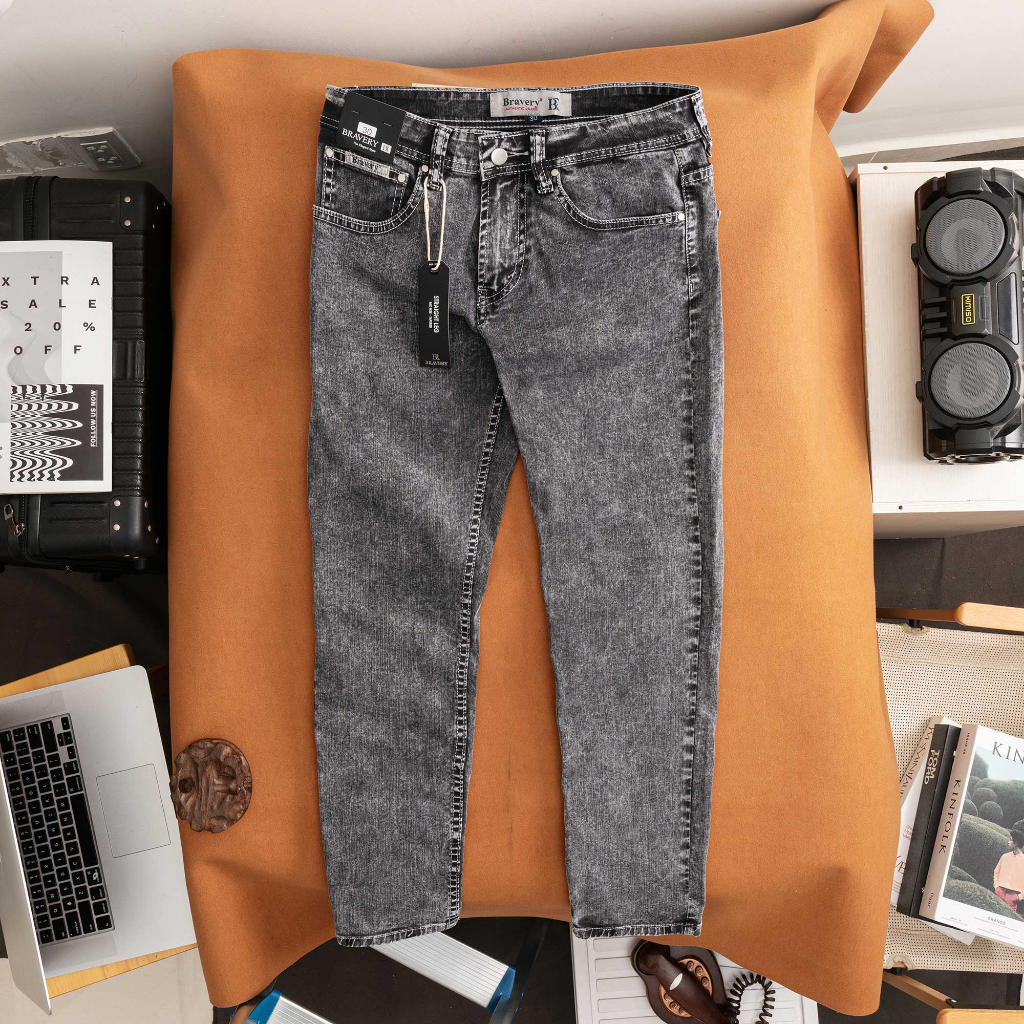 Quần dài jean Bravery chất liệu cotton thun co giãn - năng động - thoải mái - Bravery