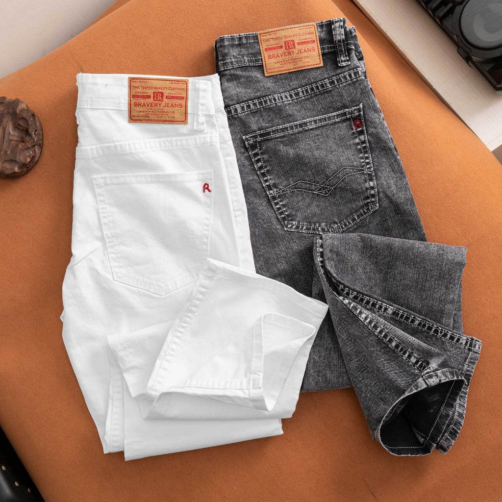 Quần dài jean Bravery chất liệu cotton thun co giãn - năng động - thoải mái - Bravery