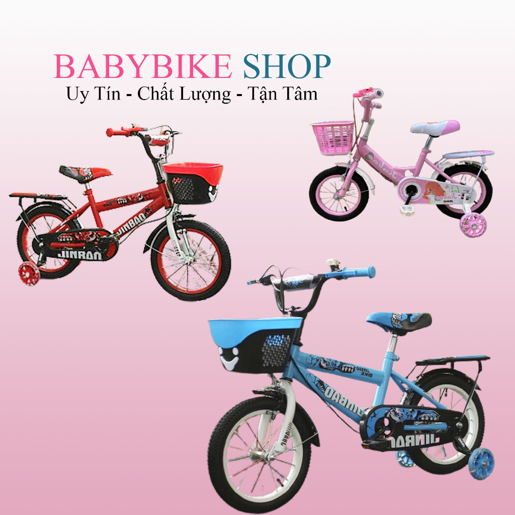 Xe đạp cho bé JINBAO Xe đạp trẻ em TRAI - GÁI 2 - 6 tuổi khung thép (Hàng nguyên hộp chưa lắp giáp).