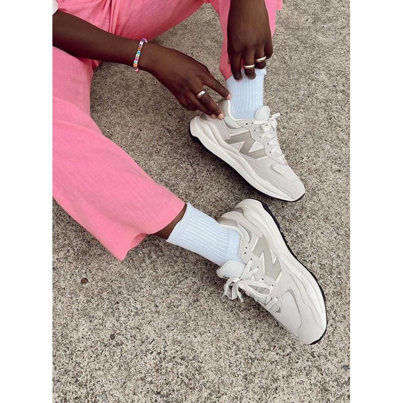 GIÀY NB 5740 KEM NÂU, NB 57/40 NÂU MẪU MỚI NAM NỮ ẢNH THẬT+FULLBOX+FREESHIP