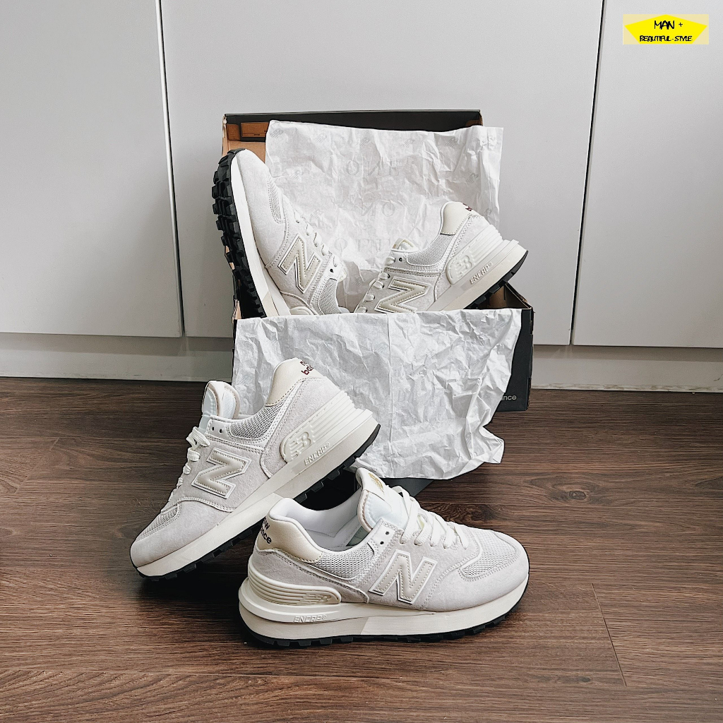 Giày New Balance 574 Legacy Ivory - NB 574 xám trắng - giày thể thao NB nam nữ đế cao, năng động đẹp nhất 2023