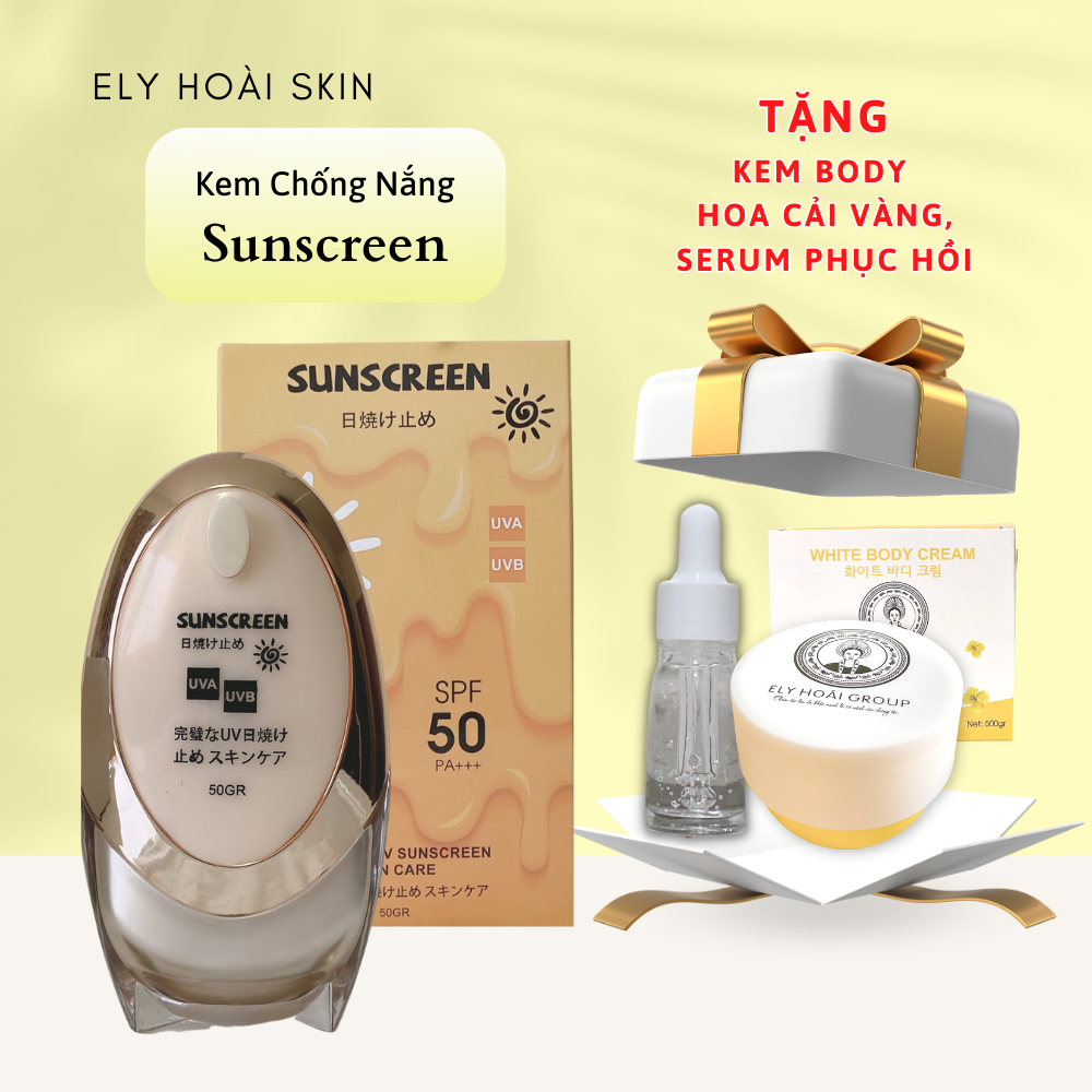 Kem Chống Nắng BB Sun Cream Nâng Tone, Make up nhẹ nhàng, Bảo Vệ Da
