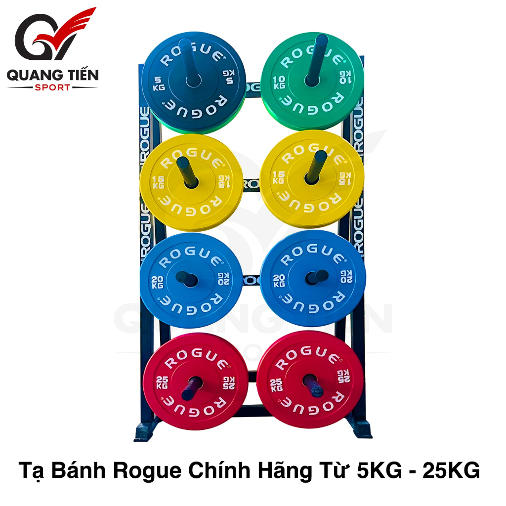Tạ bánh cao su ROGUE cao cấp lỗ 50 nhập khẩu 5kg