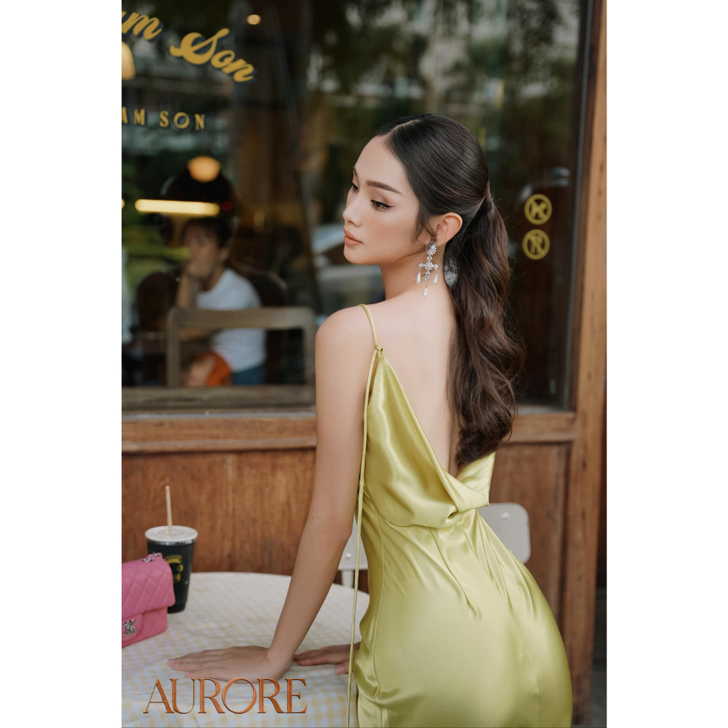Đầm lụa hai dây Lady - Aurore Cloth