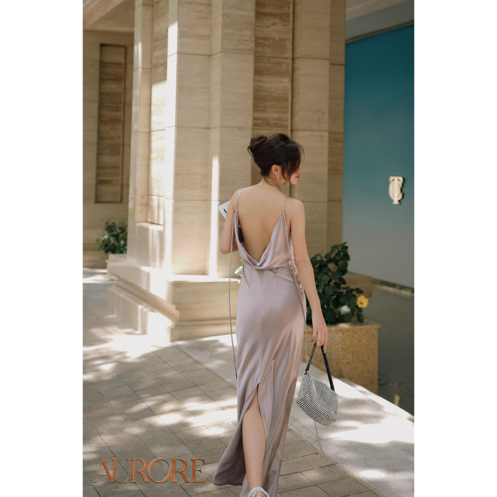 Đầm lụa hai dây Lady - Aurore Cloth