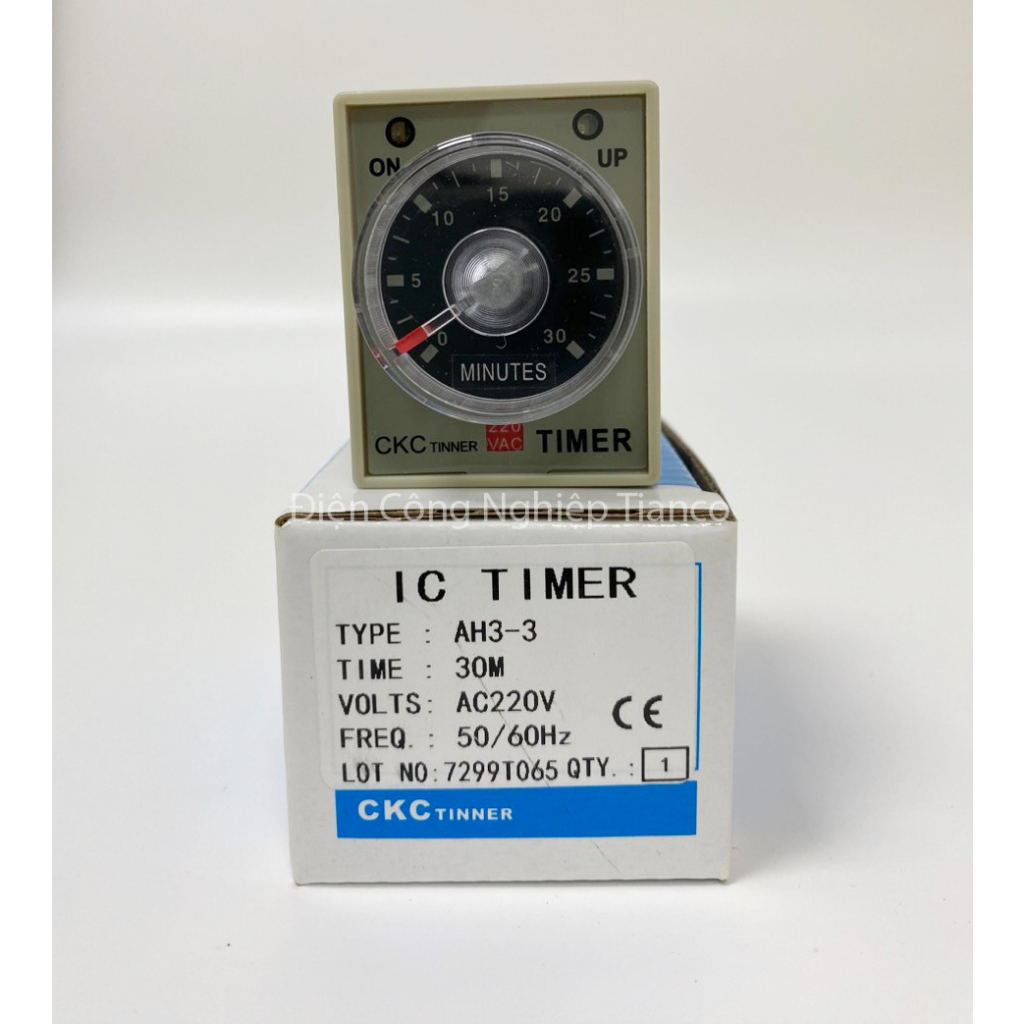 Rơ le thời gian CKC AH3-3 AC220V kèm đế