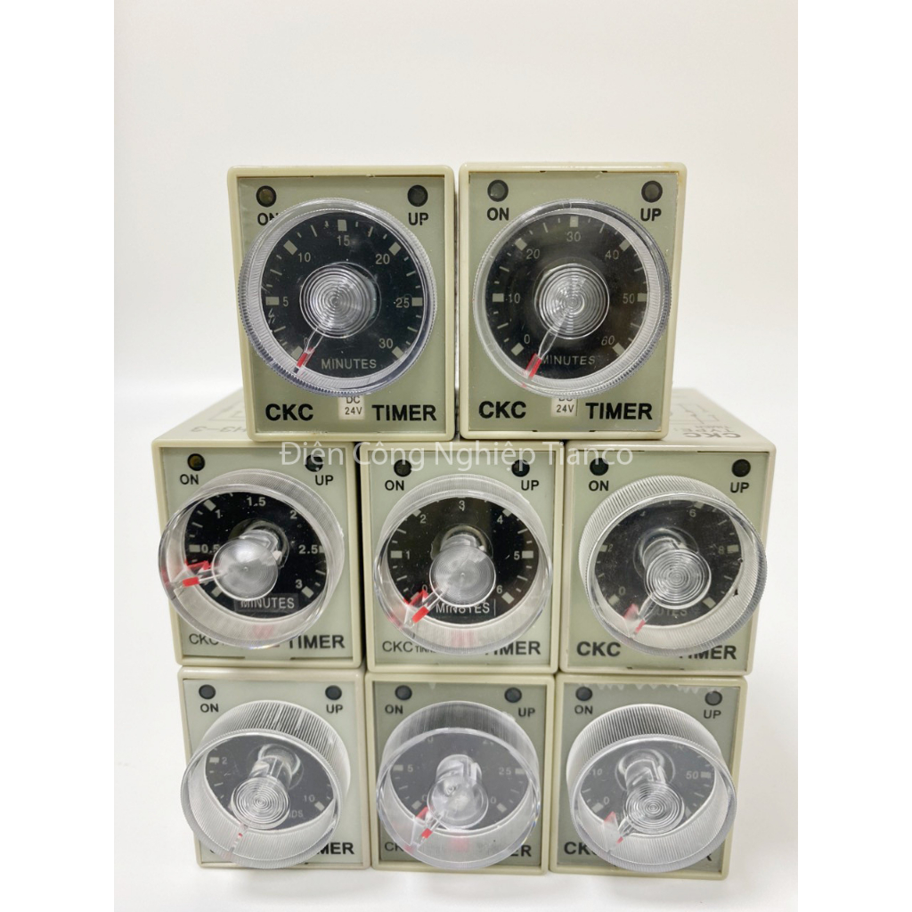Rơ le thời gian CKC AH3-3 DC24V kèm đế