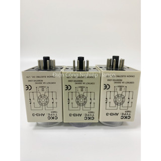 Rơ le thời gian CKC AH3-3 DC24V kèm đế
