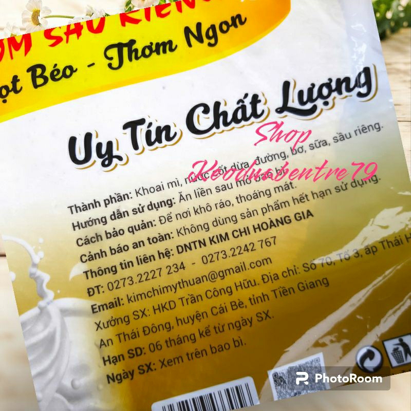 Bánh phồng sữa sầu riêng Kim Chi
