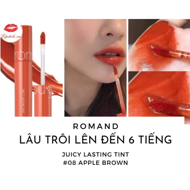 Son Bóng Romand Lasting Tint 08 Apple Brown