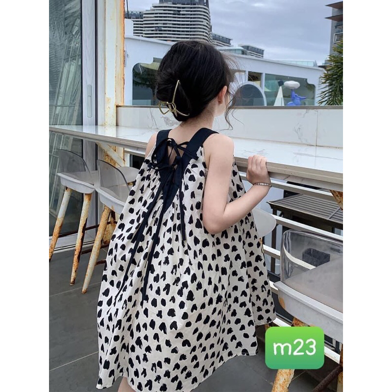 V123 váy xoè tim viền đen cho bé yêu 12-38kg nhà mộc baby v123