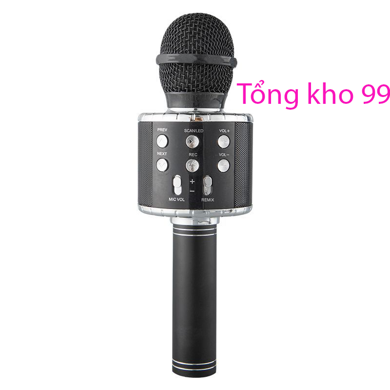 Mic Karaoke Ws-858, Micro Bluetooth Không Dây Kèm Loa, Vừa Nghe Nhạc Vừa Hát Karaoke-khosi11vd6