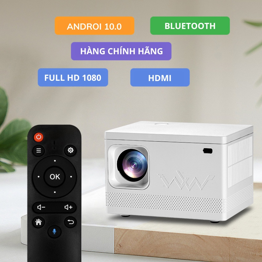 Máy Chiếu Mini Xem Phim Tại Nhà KAW K650-plus Kết Nối Điện Thoại, Laptop Hình Ảnh Full HD 1080P KAW VIETNAM