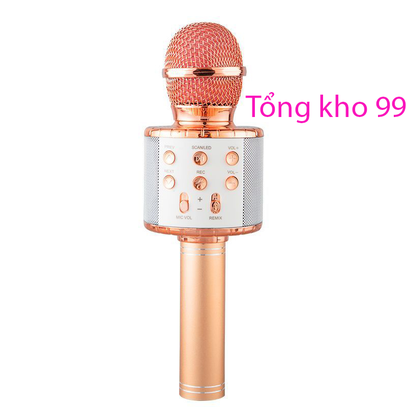 Mic Karaoke Ws-858, Micro Bluetooth Không Dây Kèm Loa, Vừa Nghe Nhạc Vừa Hát Karaoke-khosi11vd6