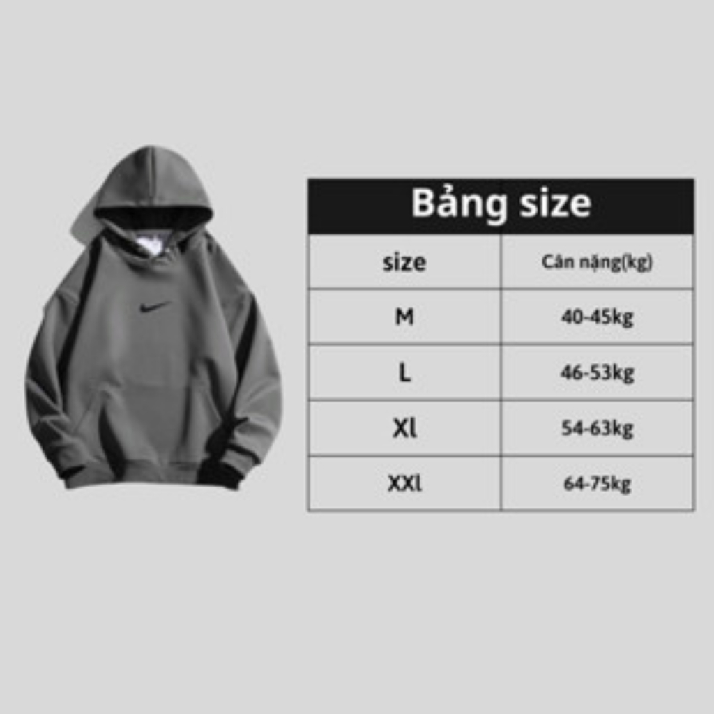 Áo hoodie nike thêu dày dặn nam nữ, hoodie nike bấm cúc tem mác đầy đủ, chất nỉ bông dày dặn,Latizia.vn n22