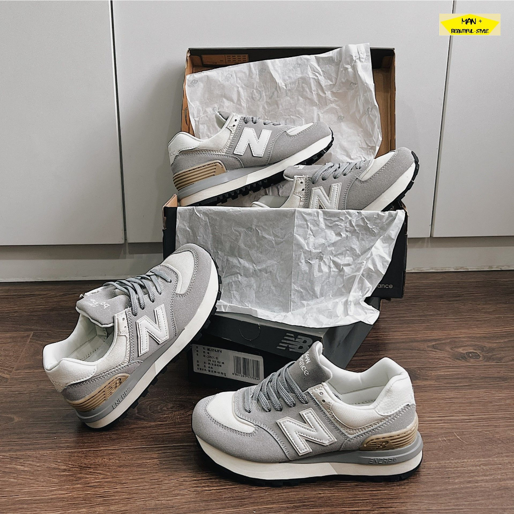 Giày New Balance 574 Legacy 'Team Away Grey Angora', giày NB 574 ghi xám, giày 574 2023, NB độn đế mẫu hot 2023