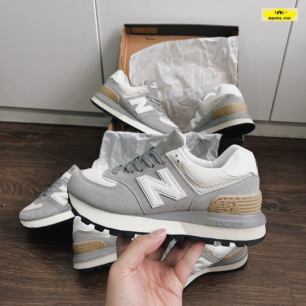 Giày New Balance 574 Legacy 'Team Away Grey Angora', giày NB 574 ghi xám, giày 574 2023, NB độn đế mẫu hot 2023