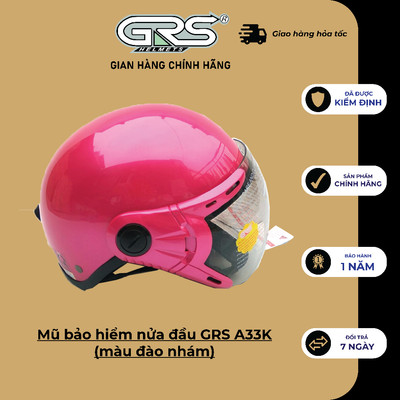 Mũ bảo hiểm nửa đầu có kính GRS A33K (màu đào nhám)