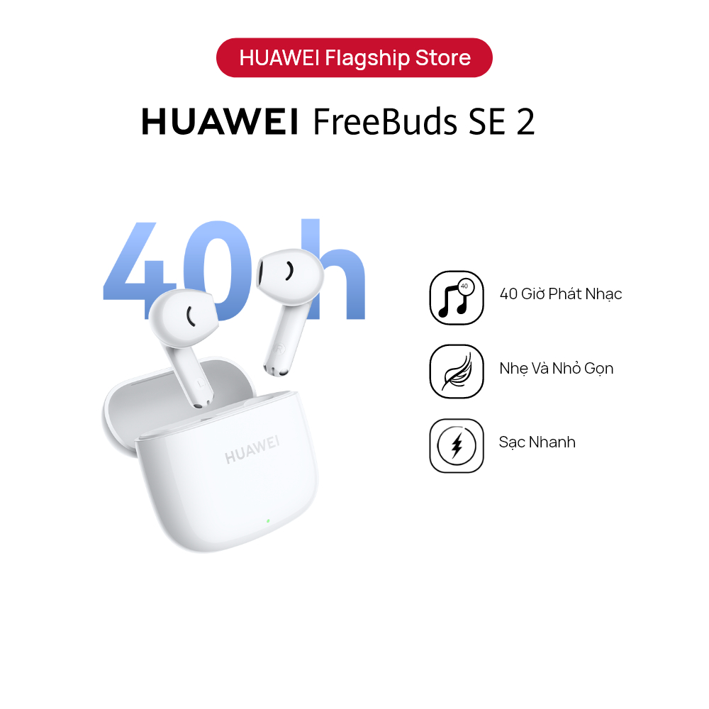 [HOT SALE 5.9-15.9] | Tai Nghe Bluetooth HUAWEI FreeBuds SE 2 | 40 Giờ Phát Nhạc |  Nhẹ Và Nhỏ Gọn | Sạc Nhanh