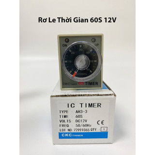 Rơ le thời gian CKC AH3-3 DC12V kèm đế