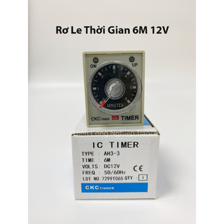 Rơ le thời gian CKC AH3-3 DC12V kèm đế