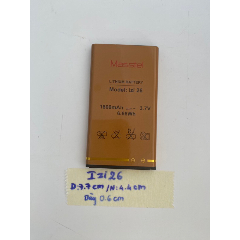 Pin Masstel Izi26 / izi S2 / izi30 chính hãng mới 100%