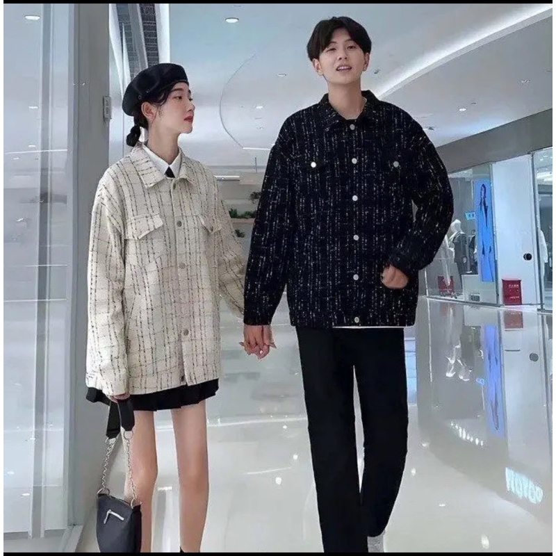 Áo dạ tweed, dài tay cho mùa thu đông năm nay