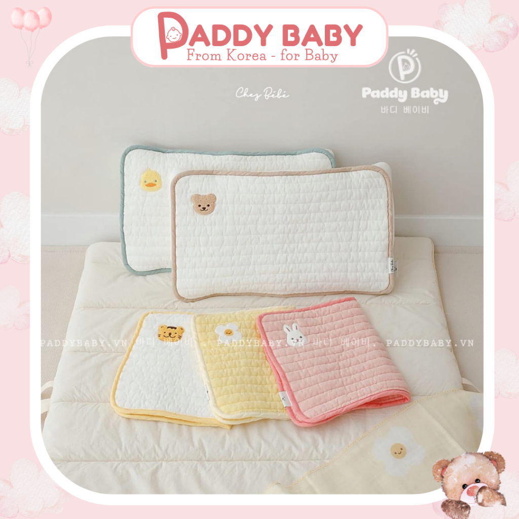 Lót gối Chezbebe nội địa Hàn cho bé từ sơ sinh kích thước 30x50cm