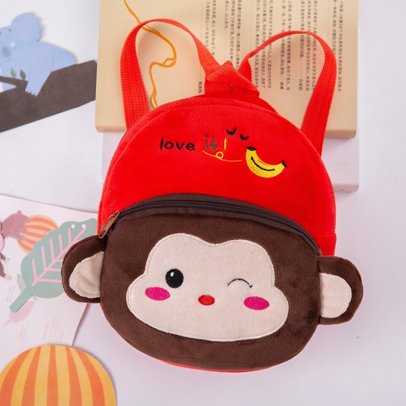 Balo vải nhung cho bé mầm non