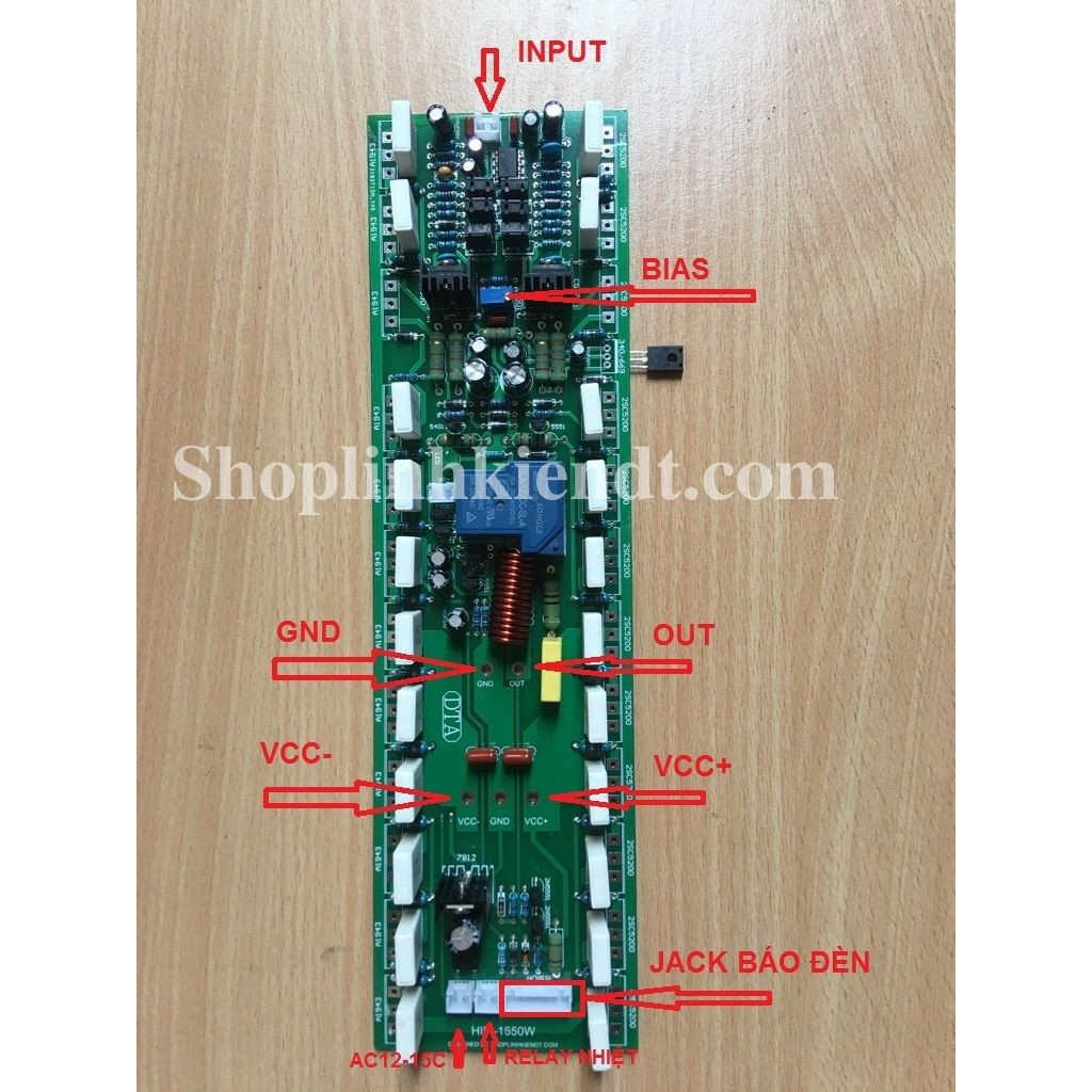 Bo công suất HIFI 1650W1 kênh 24 sò