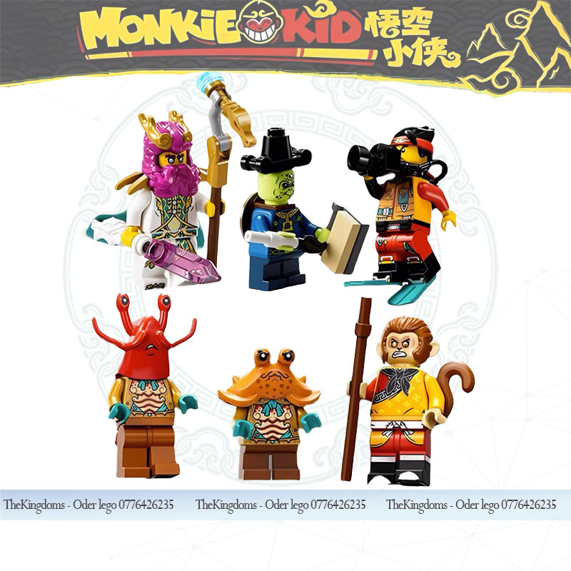 Minifigures MonkeyKid Series 80049 Huyền Thoại Biển Đông Long Cung In Lưng