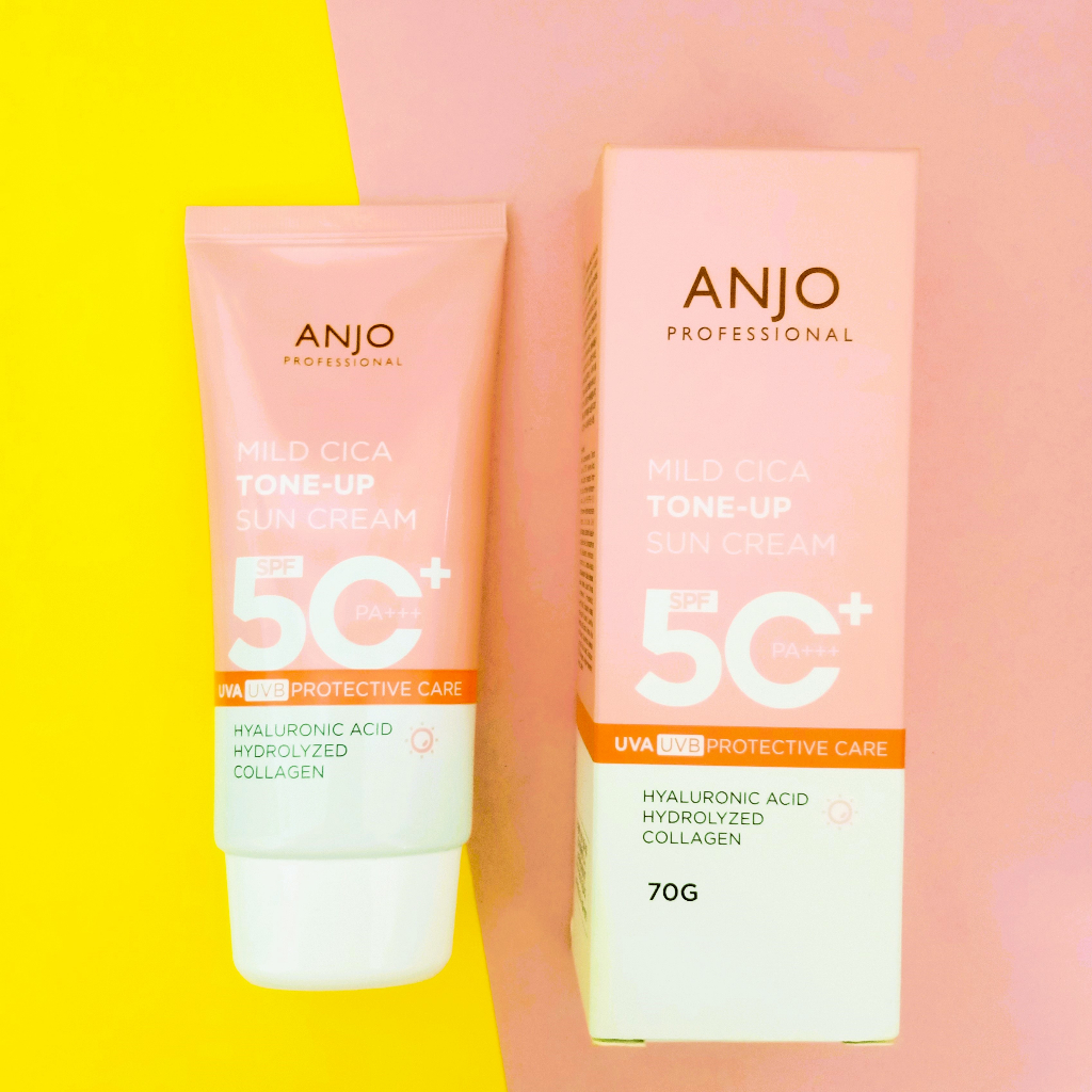 KEM CHỐNG NẮNG CAO CẤP CHIẾT XUẤT RAU MÁ PHỔ RỘNG LỌC ĐA TẦNG ANJO PROFESSIONAL MILD CICA TONE-UP SU