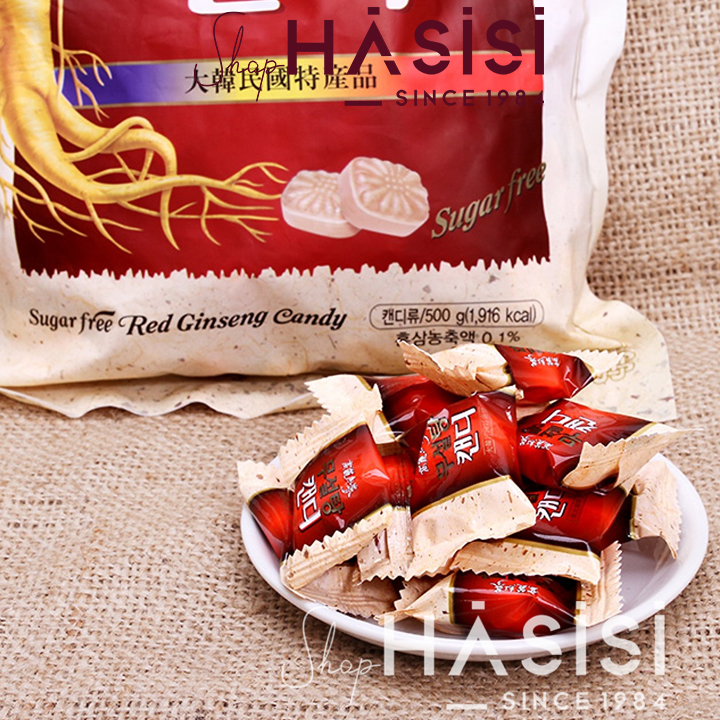 KOREAN RED GINSENG - Kẹo Sâm Không Đường Hàn Quốc 500g