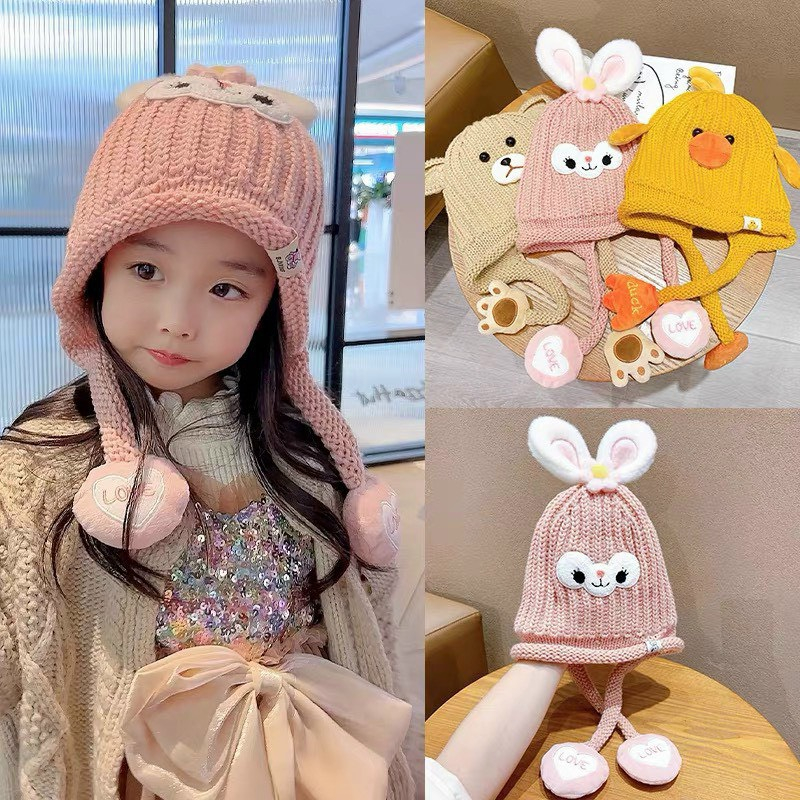 Mũ len nhiều hình đáng yêu cho bé 5 - 12 tuổi phong cách Hàn Quốc siêu hot hit.. (tuyển sỉ)