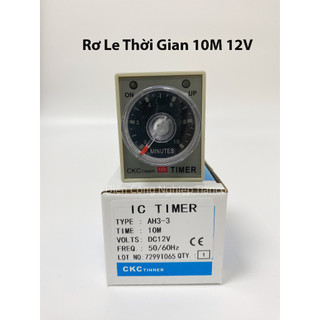 Rơ le thời gian CKC AH3-3 DC12V kèm đế