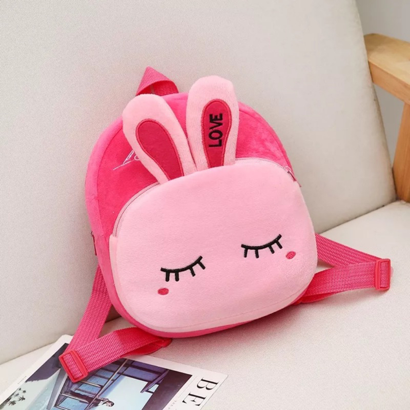 Balo Nhung Hoạt Hình Mềm Mại Cho Bé Từ 0-3 tuổi, Balo Hình Thú Dễ Thương Cho Bé Mầm Non LION KIDS SHOP