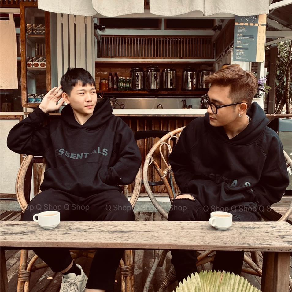 Áo Hoodie Essentials Vải Nỉ Bông Cotton 100%  The.Base