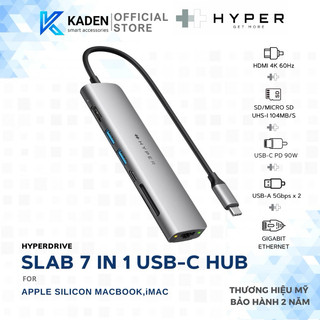 Cổng chuyển hyperdrive slab 7 in 1 usb-c hub -hàng chính hãng