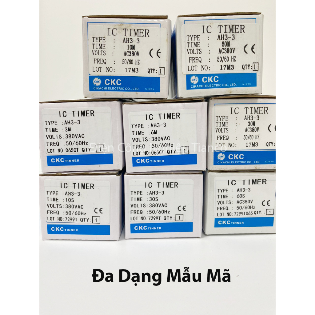 Rơ le thời gian CKC AH3-3 380V kèm đế