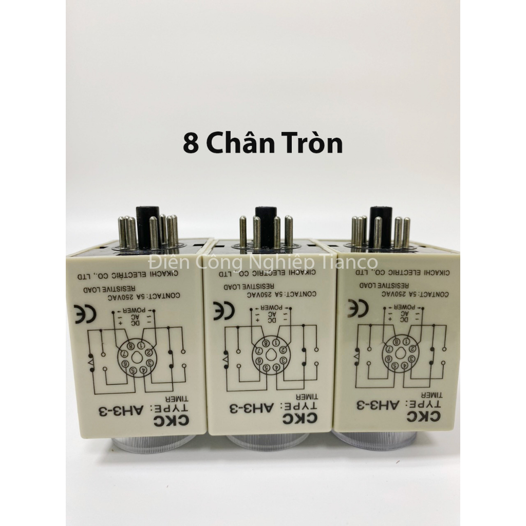 Rơ le thời gian CKC AH3-3 380V kèm đế