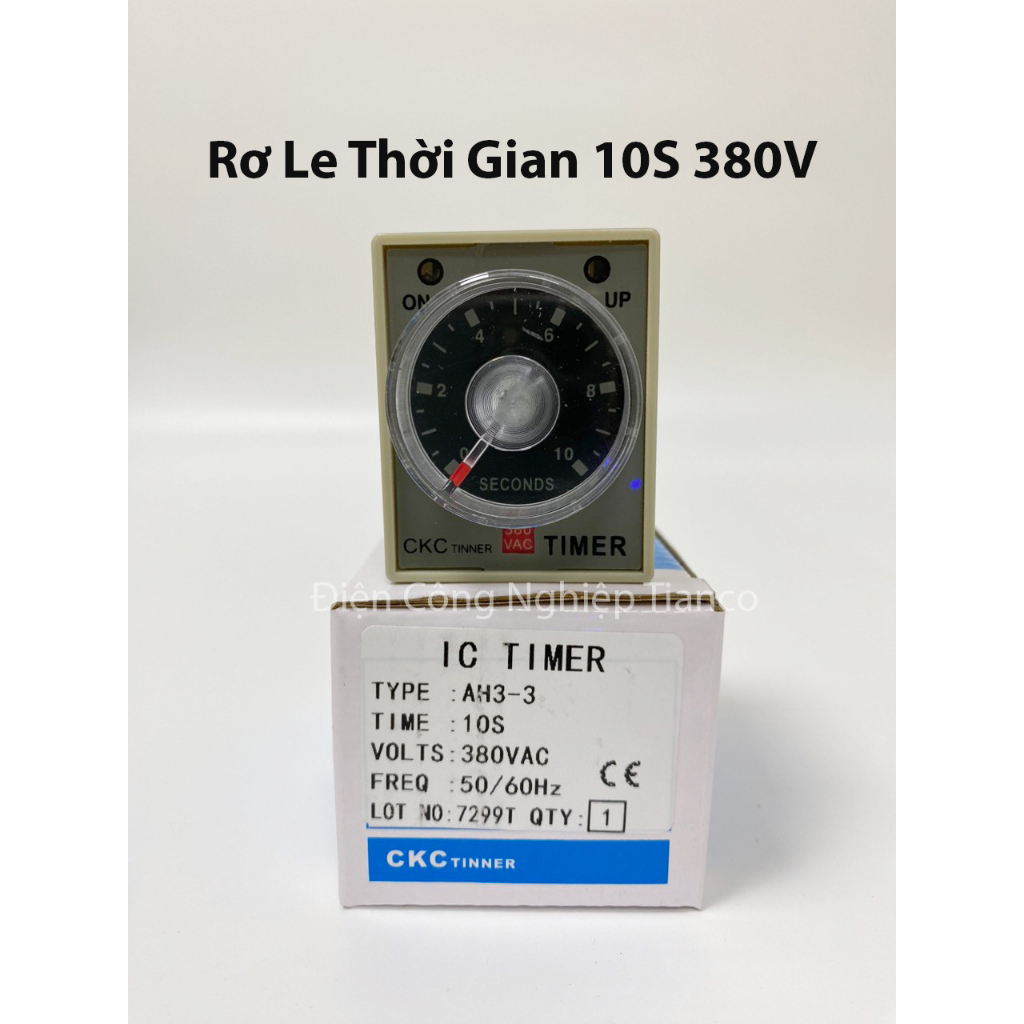 Rơ le thời gian CKC AH3-3 380V kèm đế