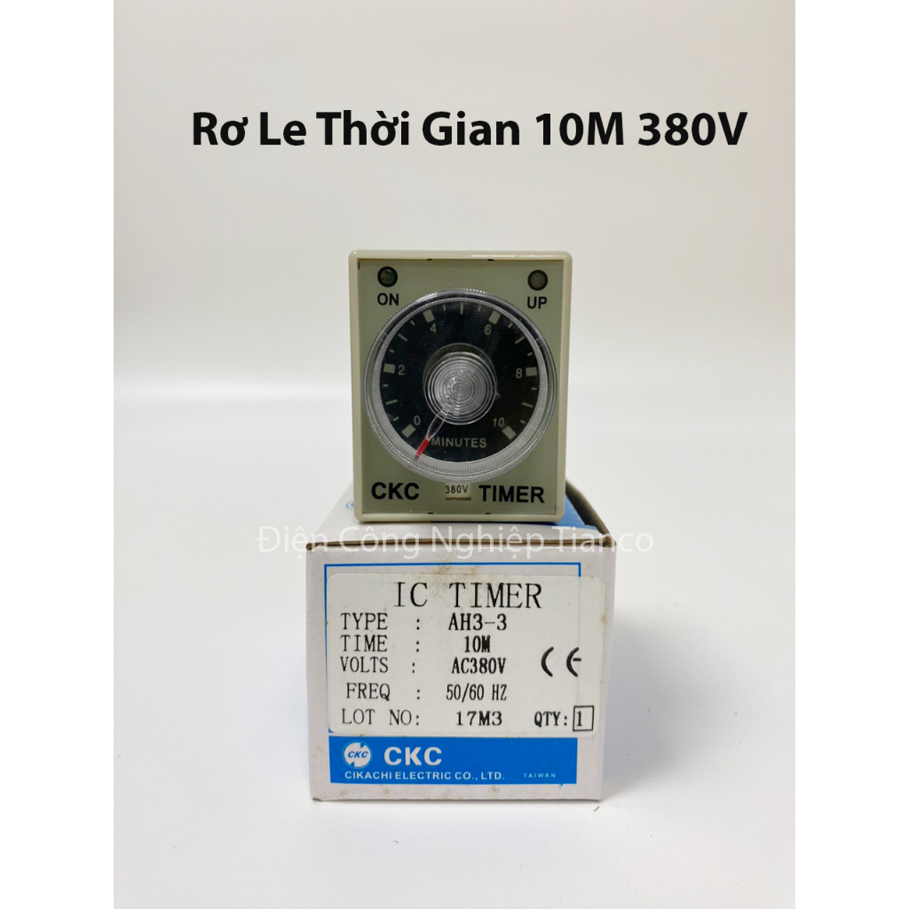Rơ le thời gian CKC AH3-3 380V kèm đế