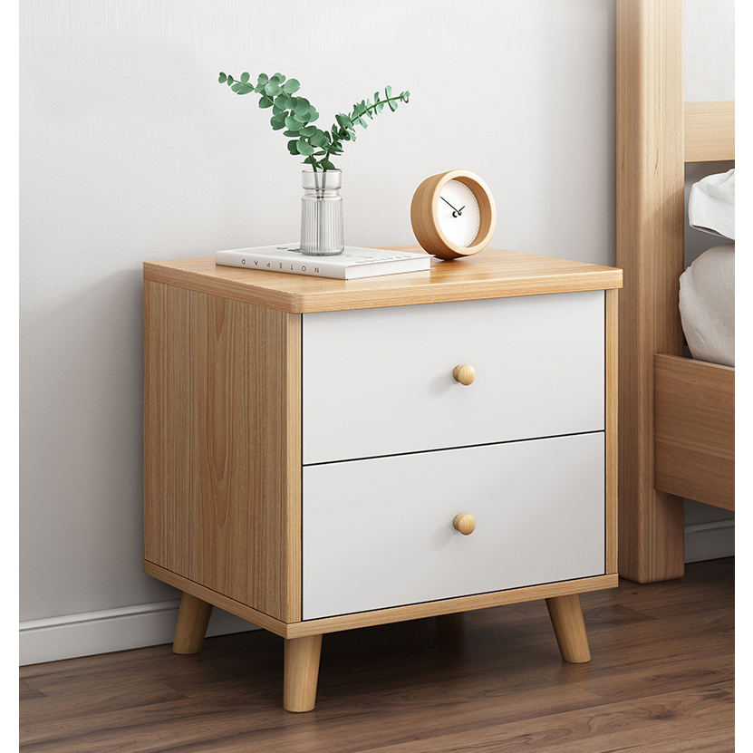 Tab đầu giường 2 ngăn kéo decor phong cách Hàn nhãn hiệu Larot - Lp174