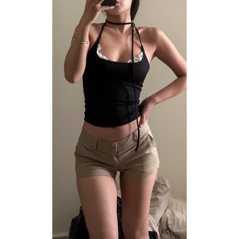 Áo Yếm cột dây viền ren ngực XANTHE TOP - THESTAN