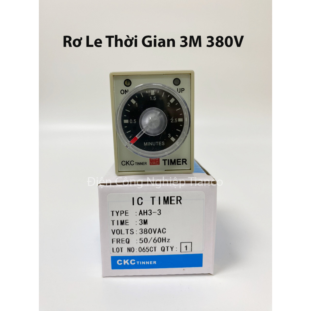 Rơ le thời gian CKC AH3-3 380V kèm đế
