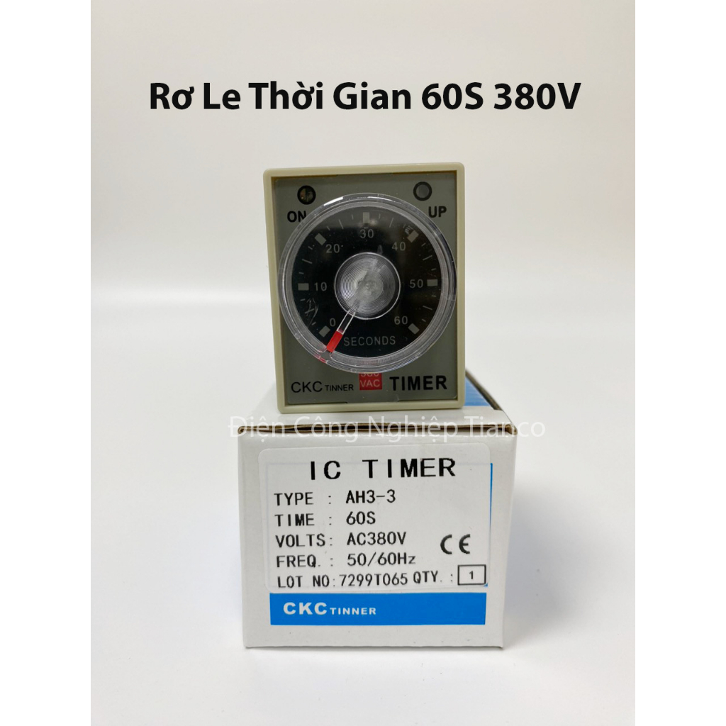 Rơ le thời gian CKC AH3-3 380V kèm đế