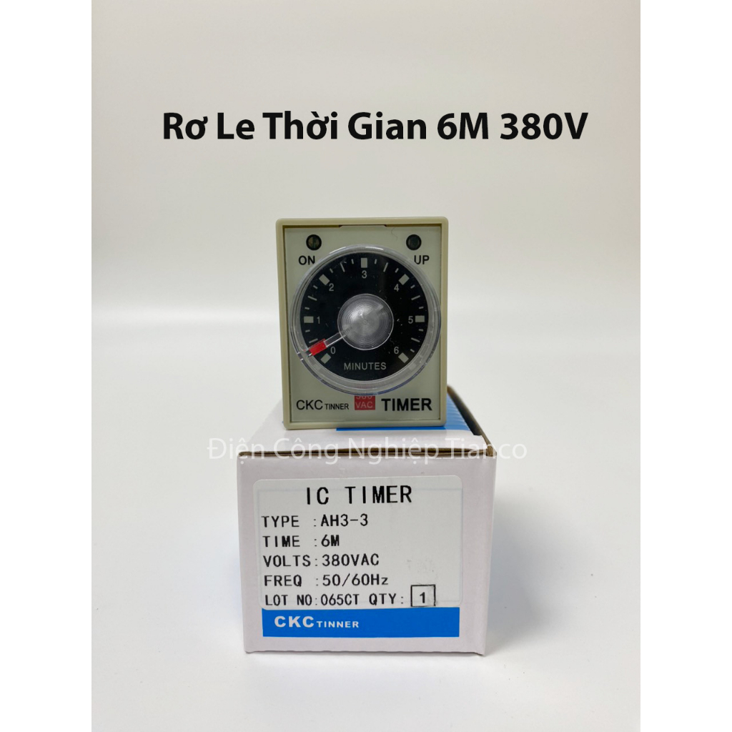 Rơ le thời gian CKC AH3-3 380V kèm đế