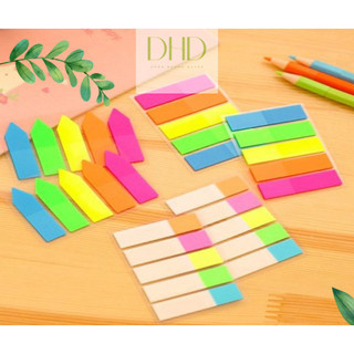 Giấy note đánh dấu trang - giấy phân trang 5 màu chất liệu nhựa pp màu siêu xinh