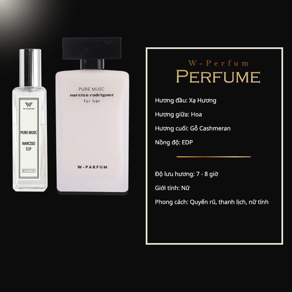 Nước Hoa Nữ Narciso chính hãng W-parfum loại Narciso Hồng, Narciso forever, Narciso Trắng, Nar Đen, Musc Noir Rose | BigBuy360 - bigbuy360.vn